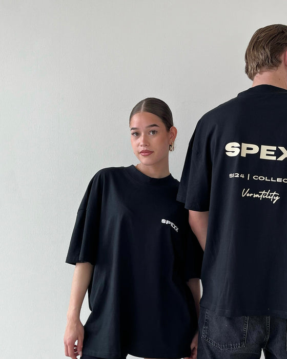 SpeXX oversized t-shirt black & white