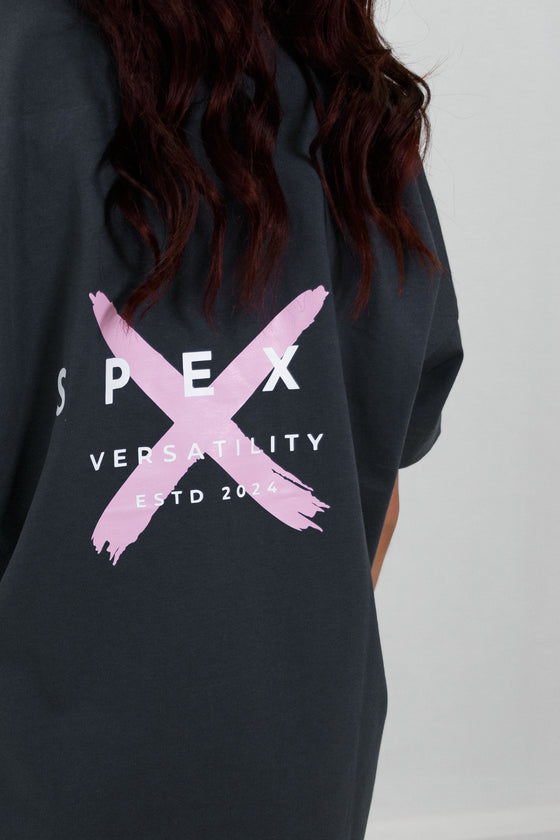 XX classic t-shirt grey & pink