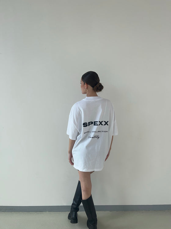 SpeXX oversized t-shirt white & black